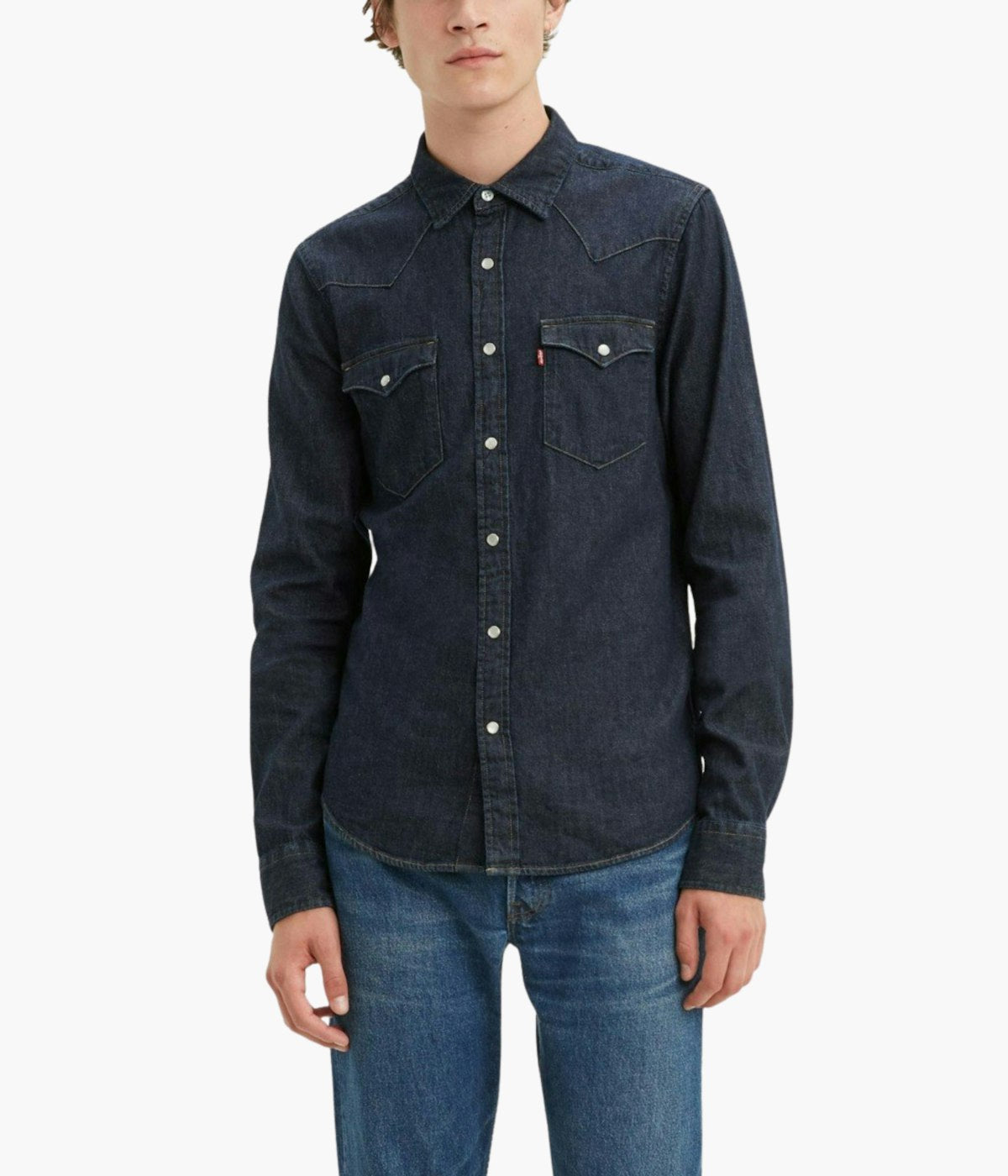 Levi's Men - Classic Western Snap Shirt (Green Denim) 857450234