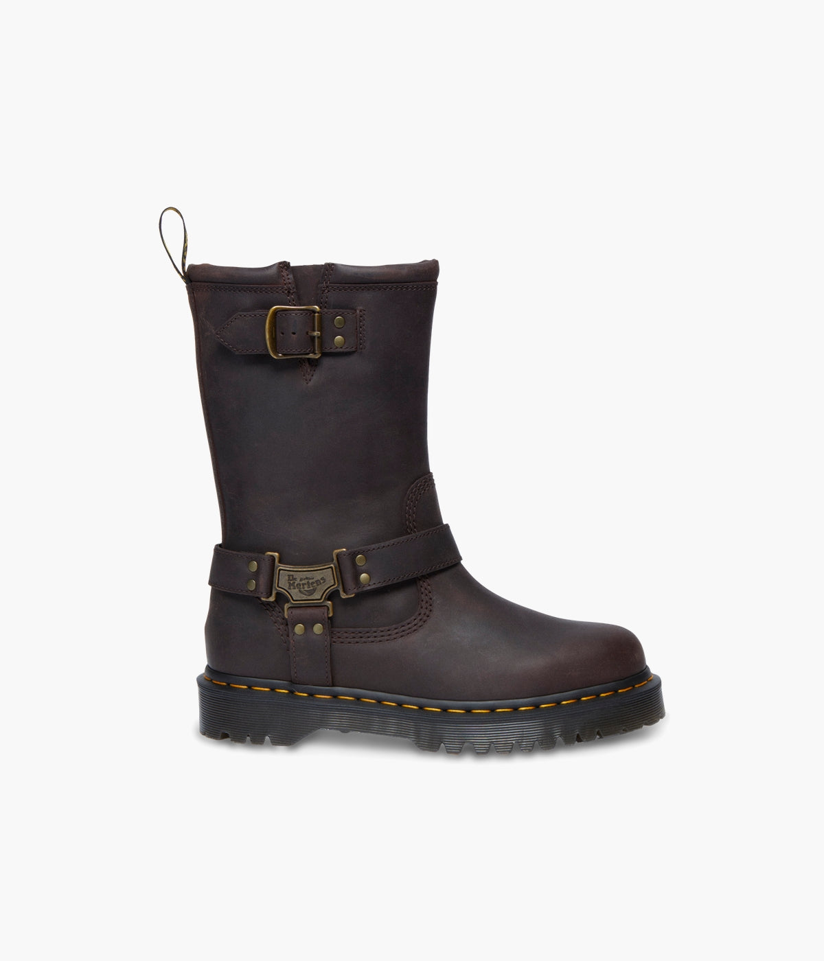 Dr. Martens Anistone Hi – Burnished Waxy Pull-Up Leather | NEON Canada