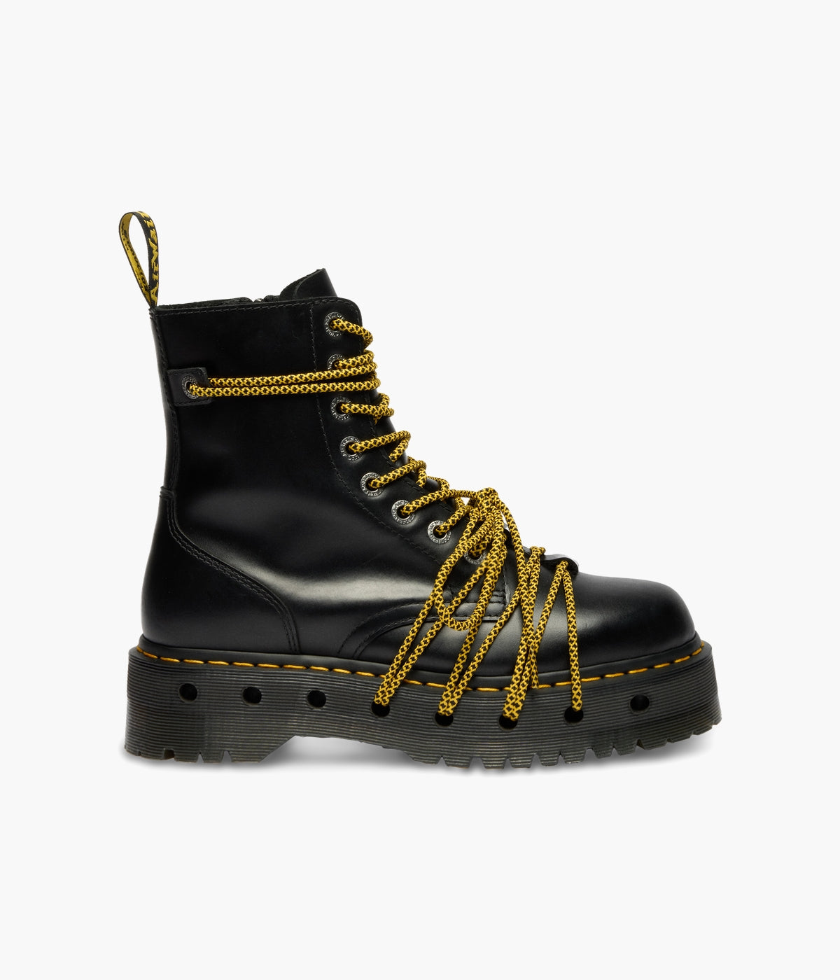 Dr. Martens Jadon XL Leather Platform Boots in Abruzzo WP | NEON