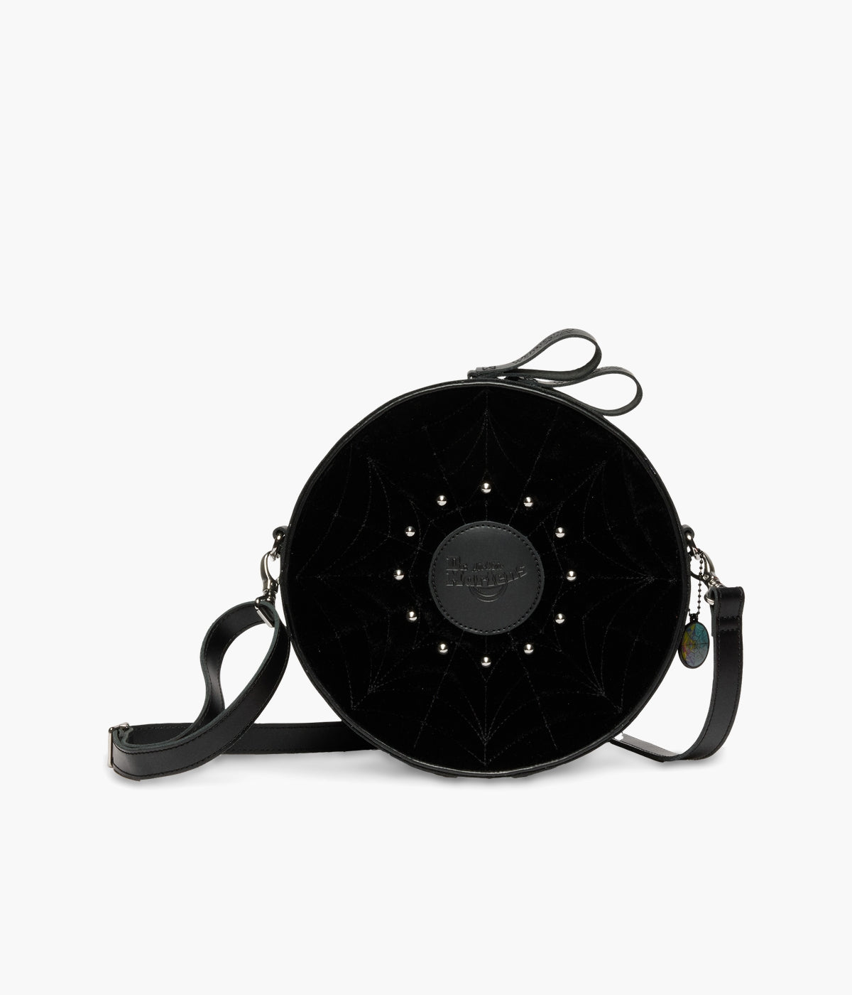 Sac à dos rond Martens x Wednesday Velours et cuir gothique