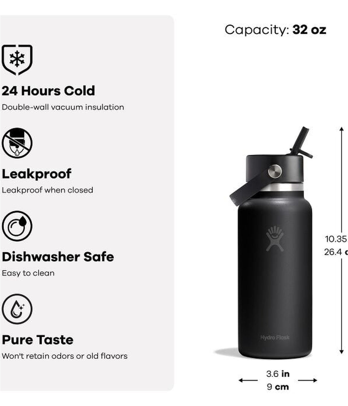 Hydro Flask 32oz Wide Flex Straw Cap