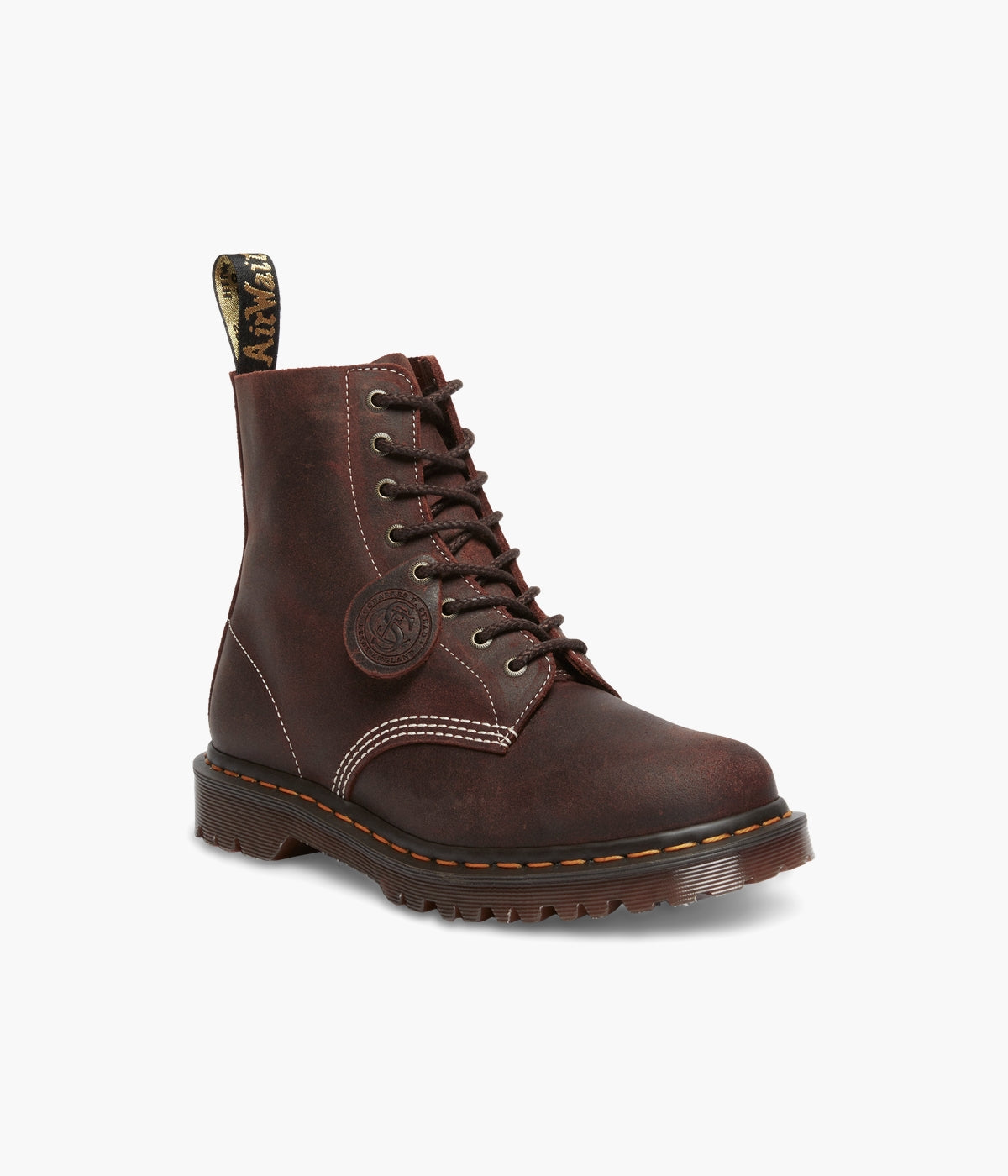 【Medama】 ブラウンUK5/ 24.5cm/Dr.martens Dr. Martens 1460 Made in England Wax Commander Boots | Premium