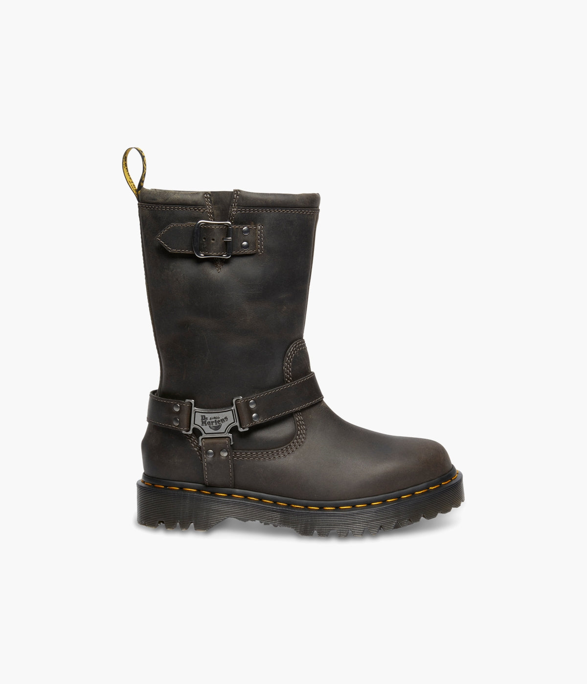Dr. Martens Anistone Hi Premium Waxy Leather Biker Boots | NEON Canada