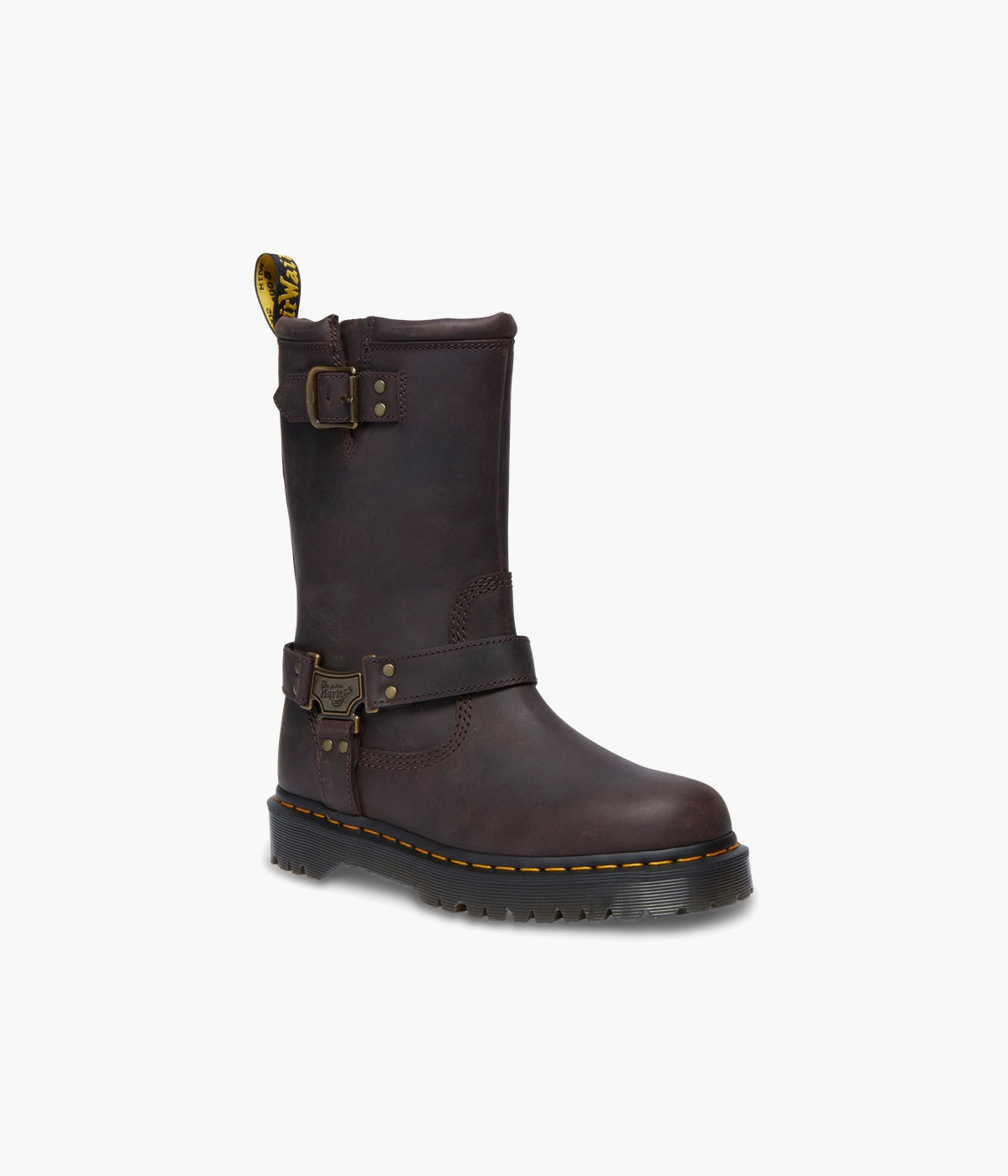 Dr. Martens Anistone Hi – Burnished Waxy Pull-Up Leather | NEON Canada