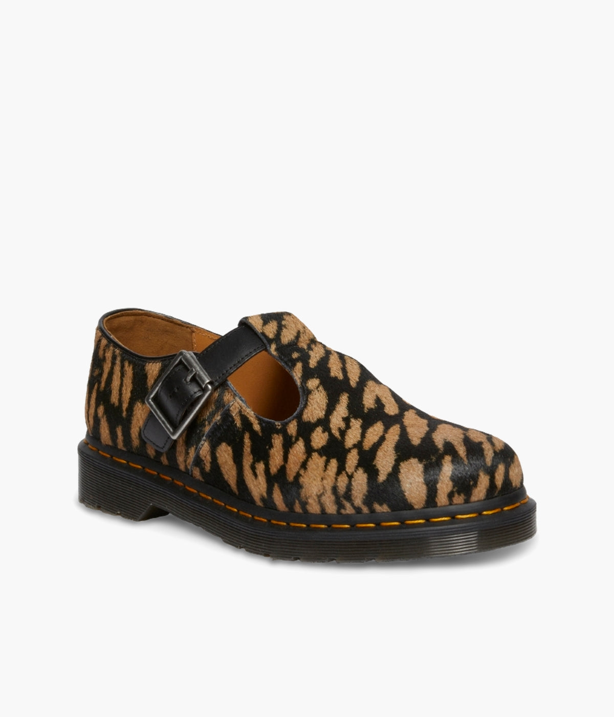 Dr. Martens Hair On T-Bar Shoes | Women's Leather Mary Janes