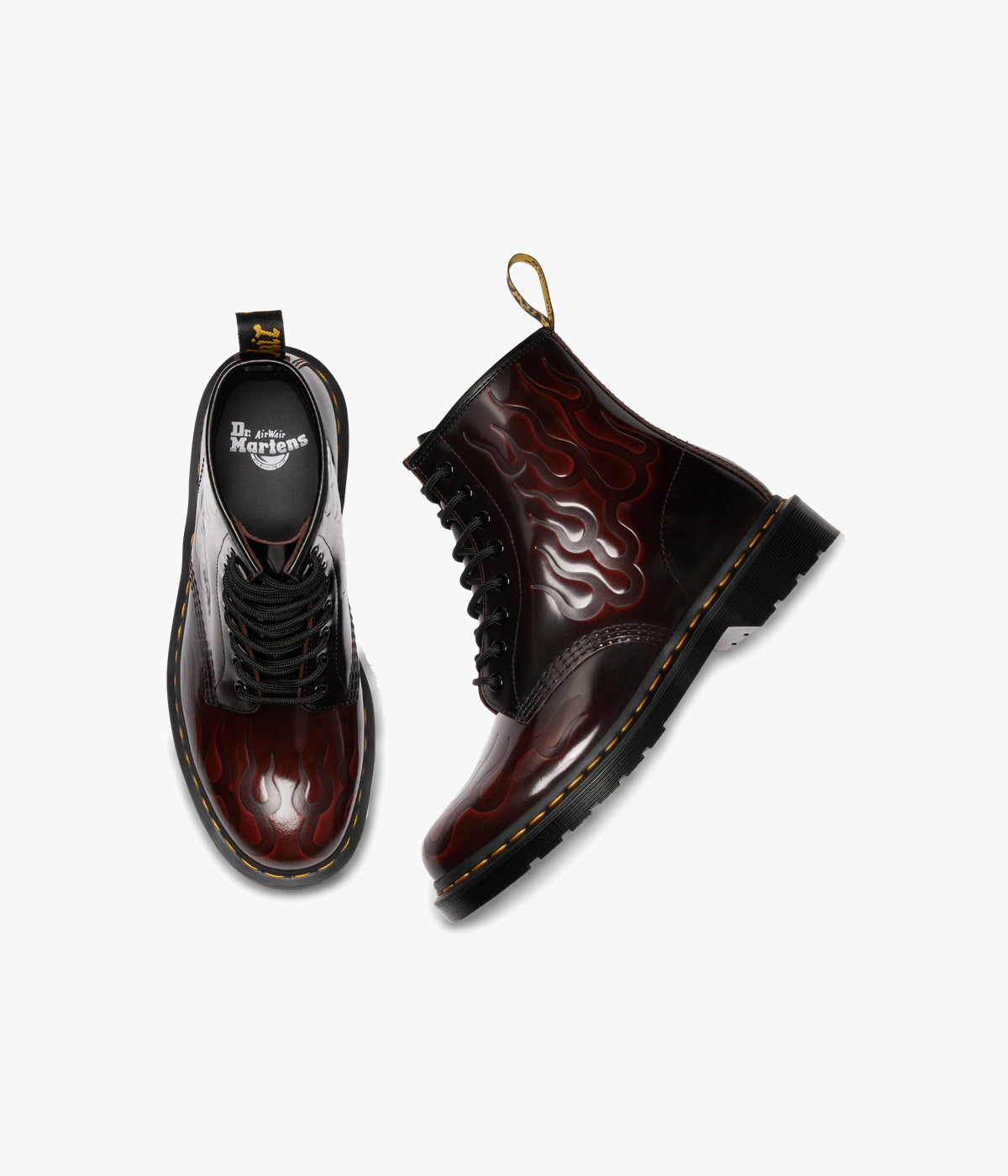 1460 Inferno Boots in Flame-Etched Arcadia Leather Dr. Martens