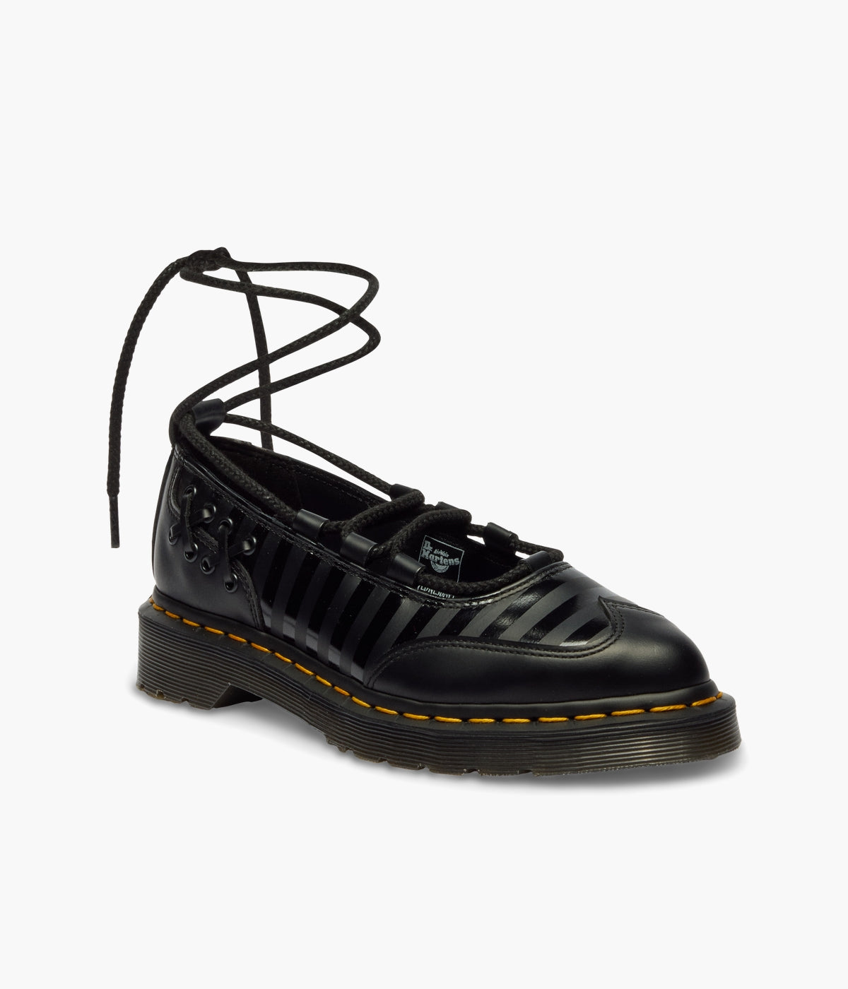Dr. Martens x Wednesday Elphie II Ballet Flats | Gothic Leather