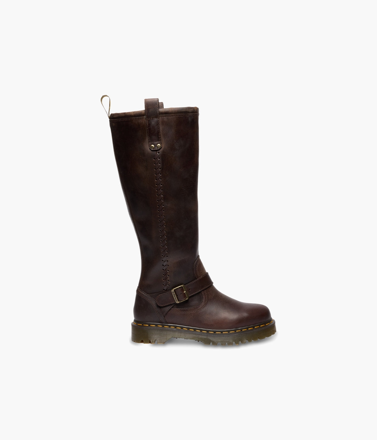 Dr. Martens Anistone Knee High Biker Boots | NEON Canada