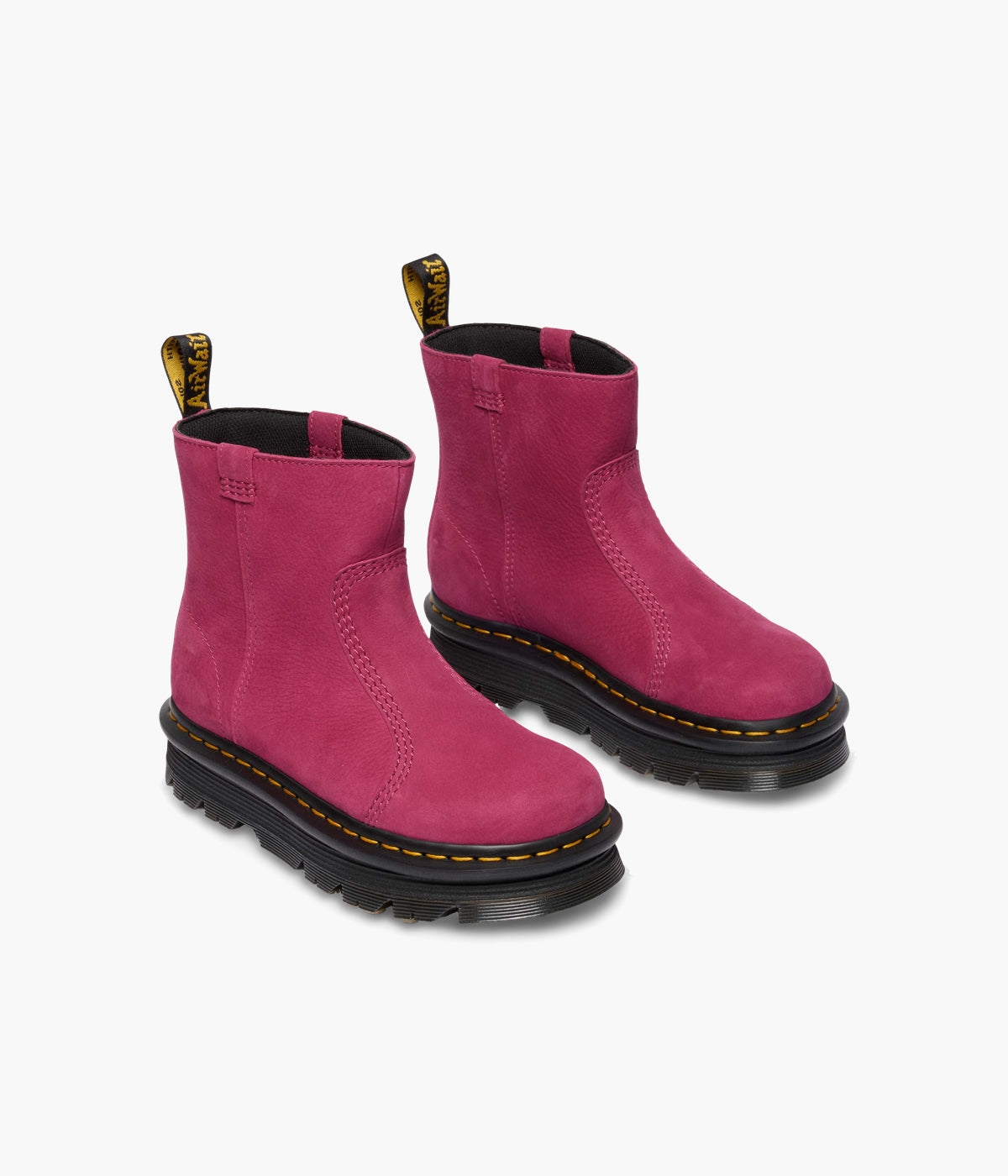 Dr. Martens ピンク 箱付き 26.5 Dr. Martens Women's Zebzag Rigger Leather Boots Slip-On