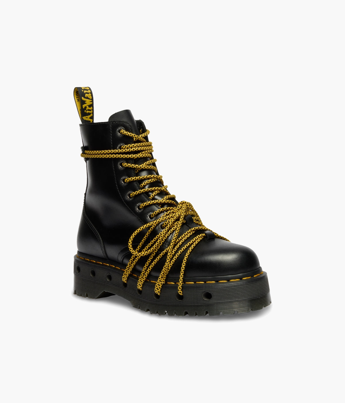 Dr. Martens Jadon XL Leather Platform Boots in Abruzzo WP | NEON