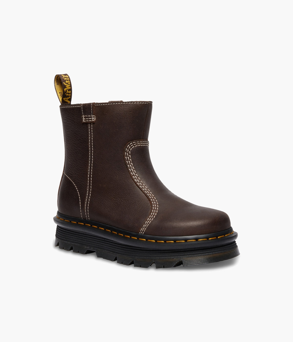Dr. Martens Women's Zebzag Rigger Leather Boots Slip-On Style