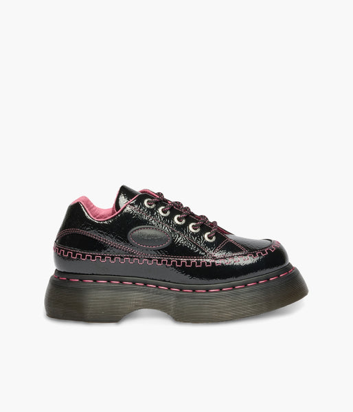 Dr. Martens Buzz 5-Eye Distressed Patent Platform Women's Shoes