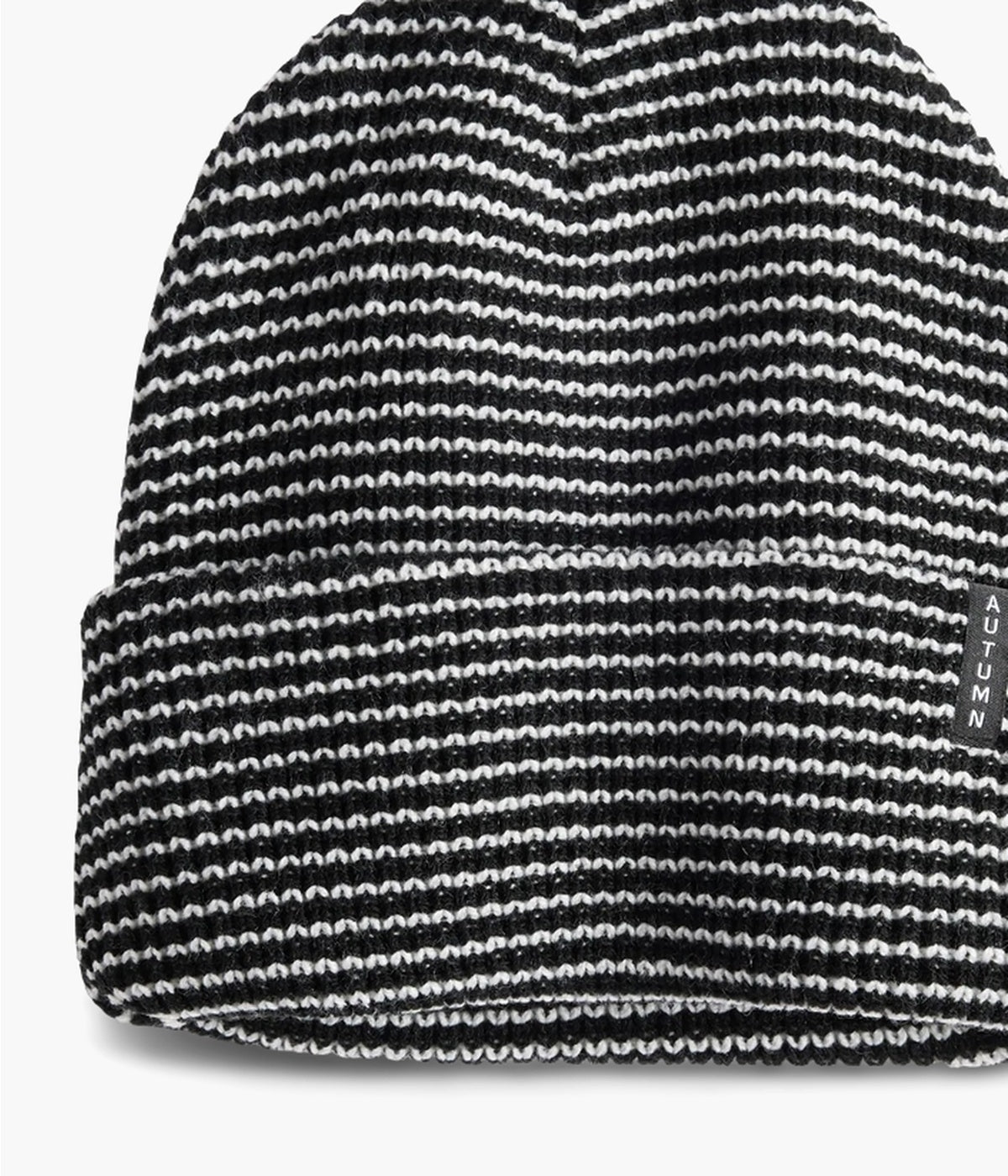 Autumn Stripe Beanie | Two-Color Acrylic Winter Hat | Mediumweight