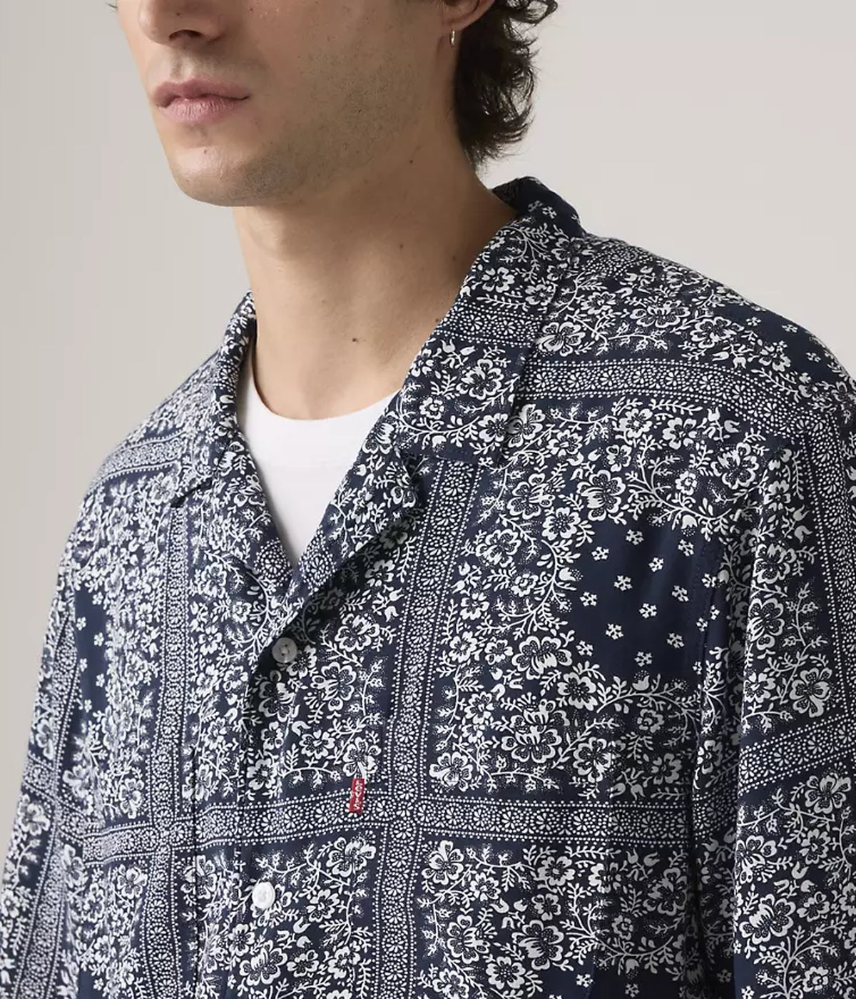 #color_Valentin Bandana Print Dress Blues - Blue
