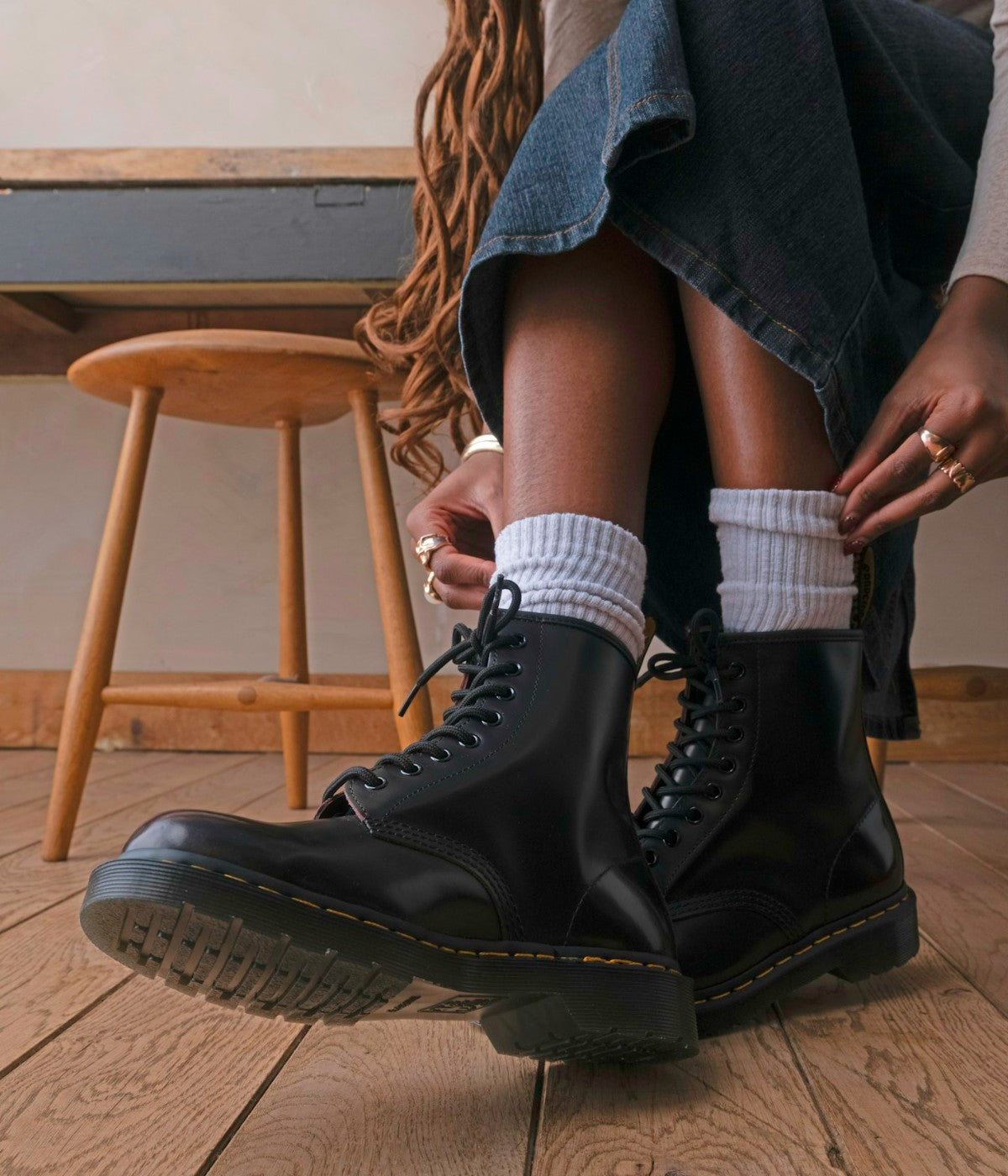 ララ Dr. Martens 1460 Arcadia Leather Boots | Evolving Cherry-Red