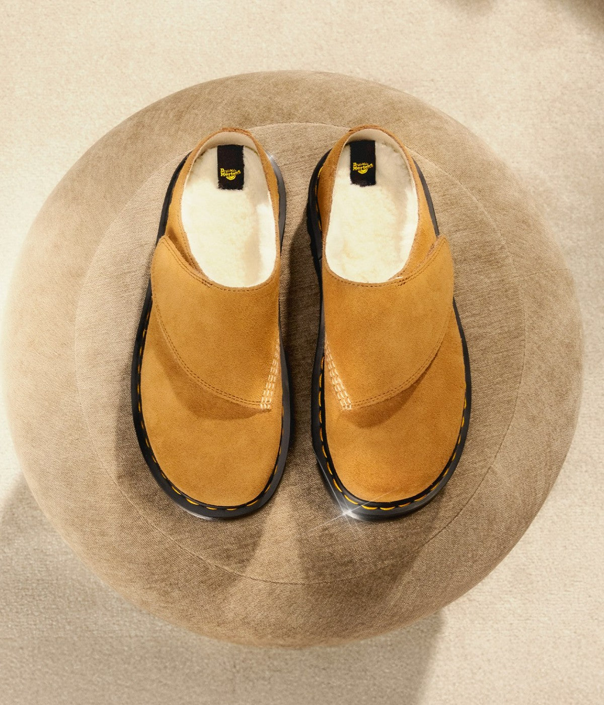 Dr. Martens Zebzag AnyWair Warm Lined Suede Mules with fleece