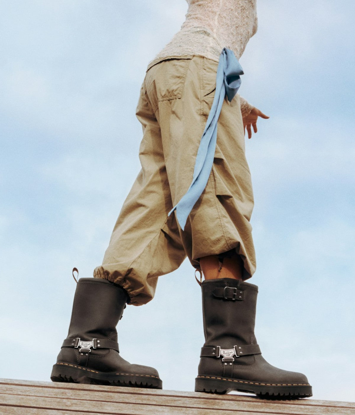 Dr. Martens Anistone Hi Premium Waxy Leather Biker Boots | NEON Canada