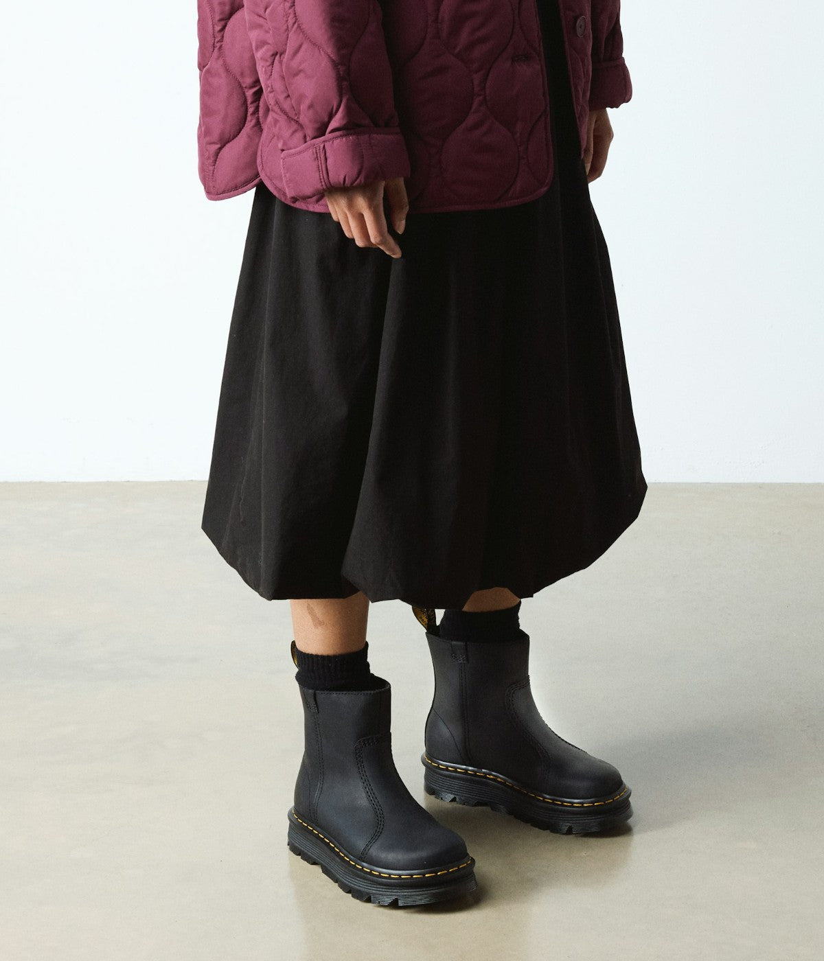 Dr. Martens Women's Zebzag Rigger Leather Boots Slip-On Style