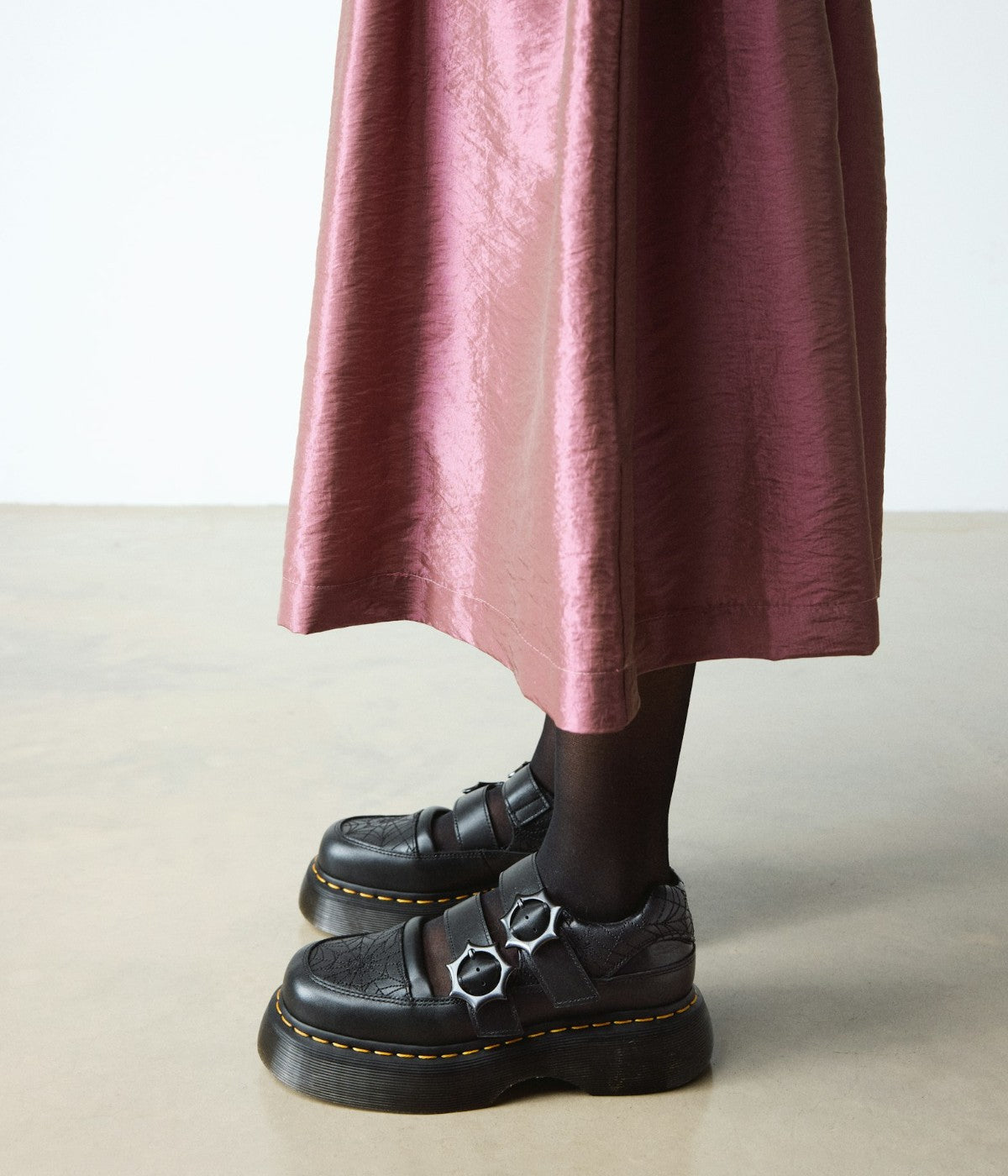 Dr. Martens x Wednesday Buzz Mary Jane Shoes | Gothic Leather