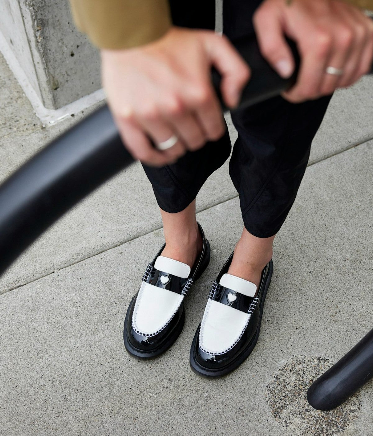 Penton Two-Tone Loafers in Patent Leather Dr. Martens | NEON Canada