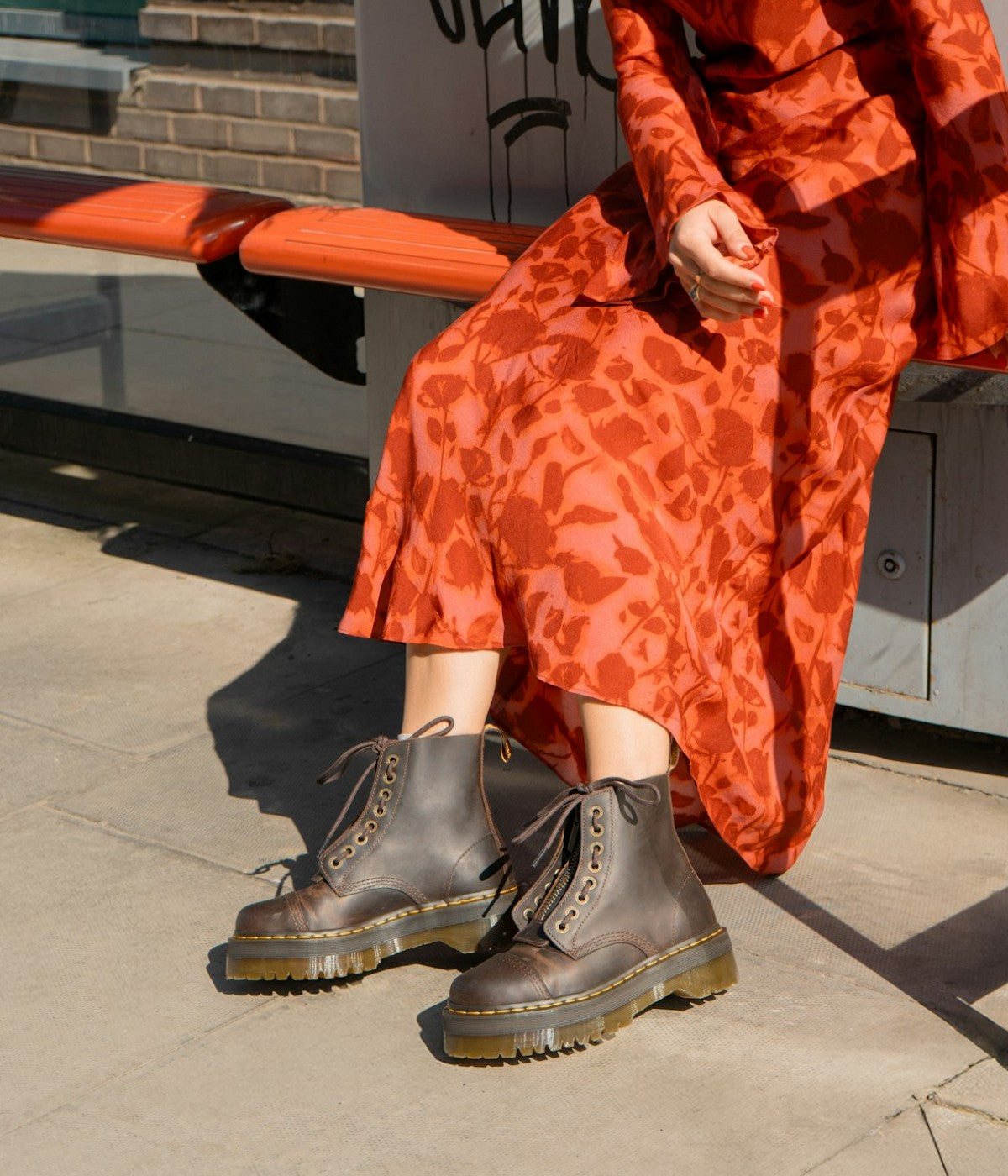 Dr. Martens Sinclair Crazy Horse Boots | Platform Festival Style