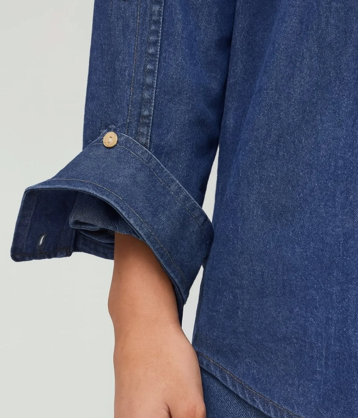 Duer Women's Performance Denim Lite Relaxed Button Down