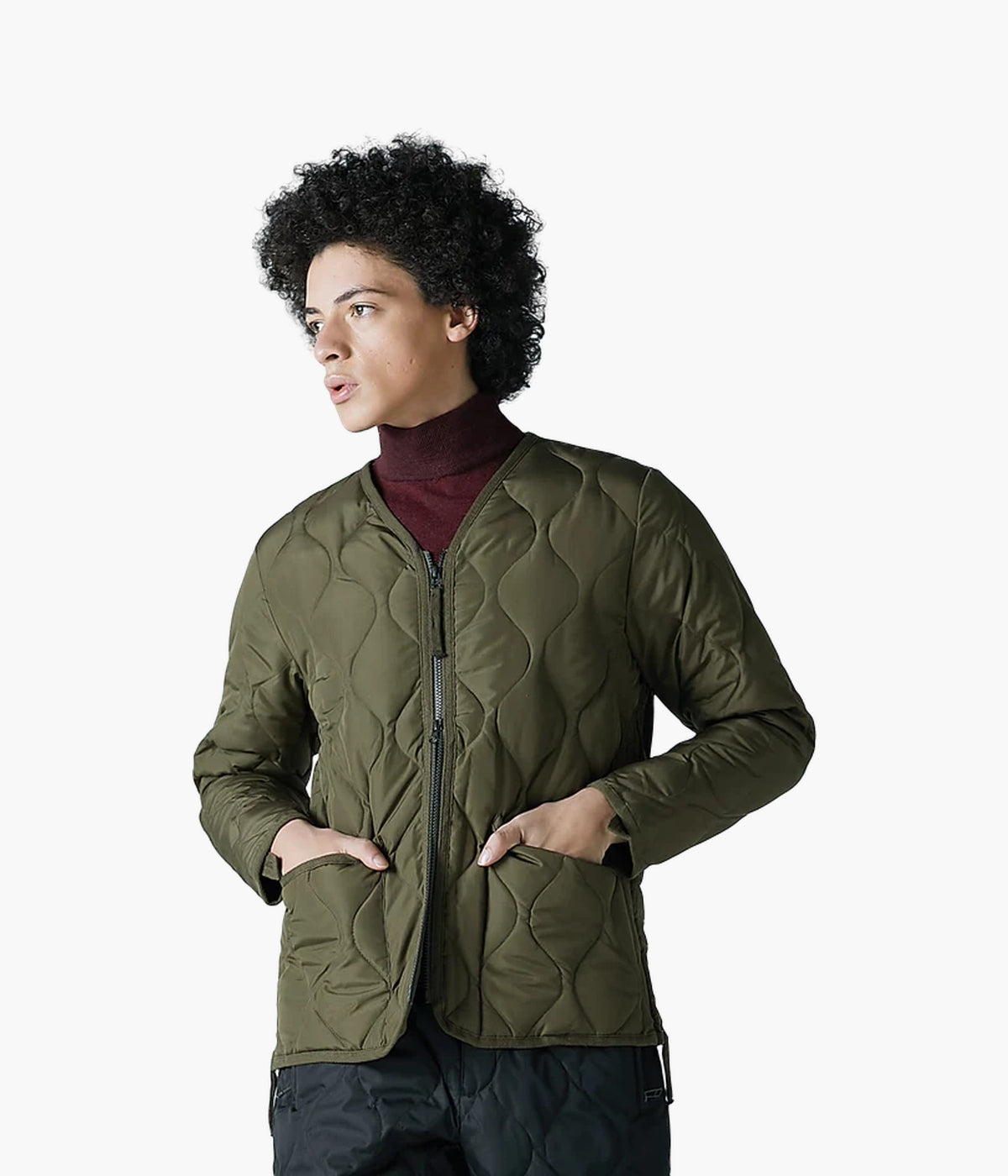 Taion Military W-Zip V-Neck Down Jacket