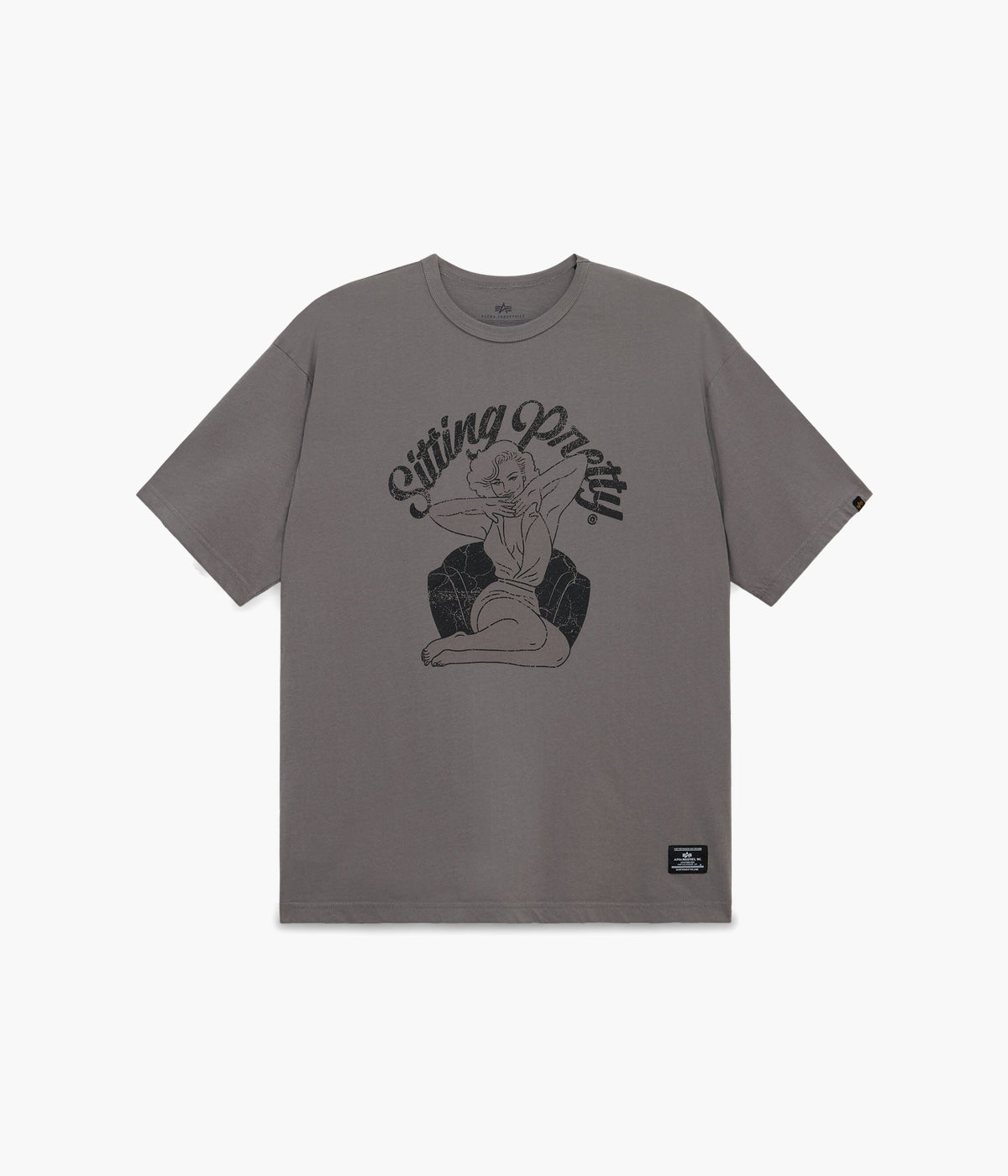 Alpha Industries Men's Relaxed Sitting Pretty Tee | Vintage | NEON