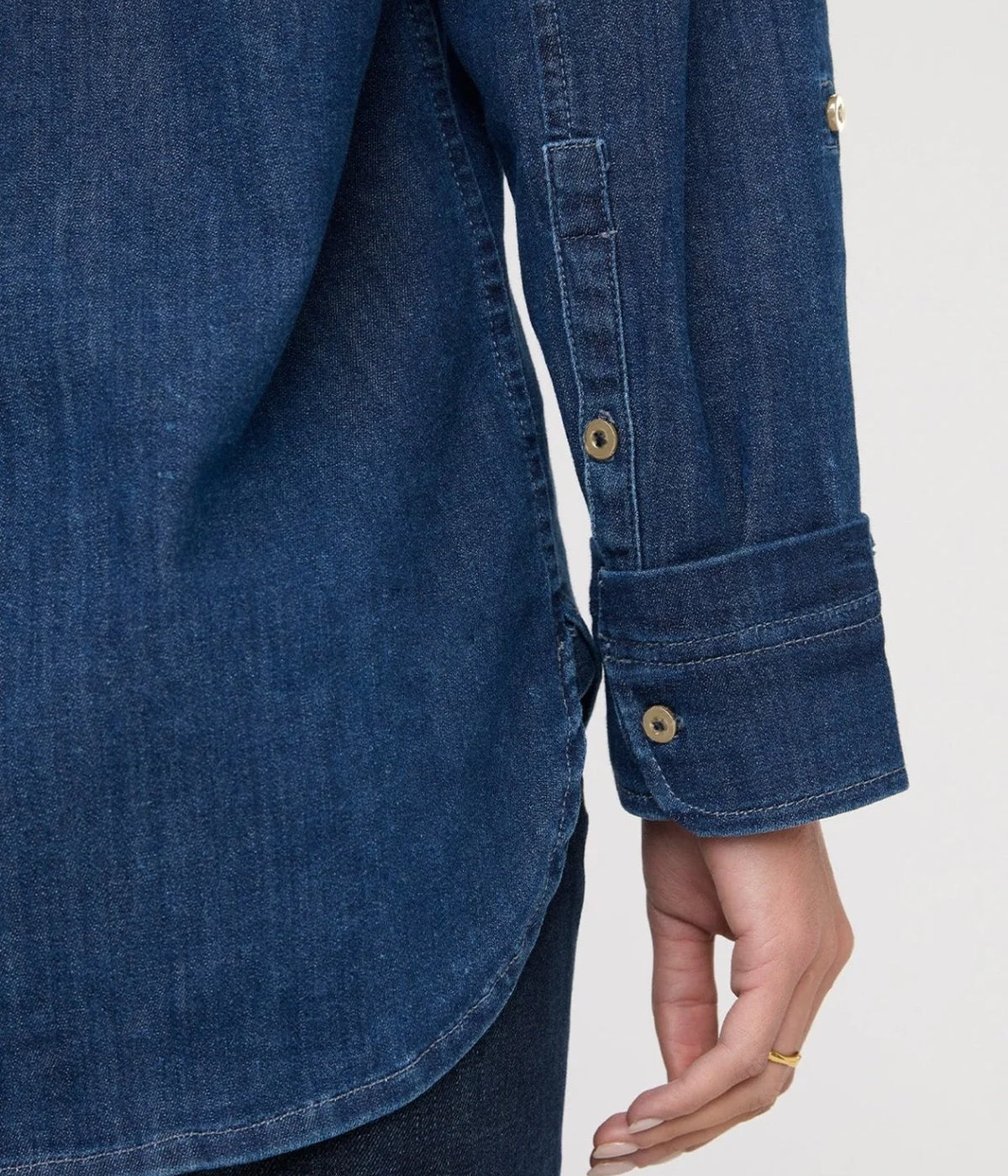 Duer Women's Performance Denim Lite Relaxed Button Down