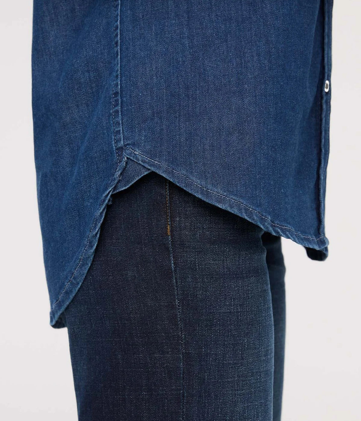 Duer Women's Performance Denim Lite Relaxed Button Down