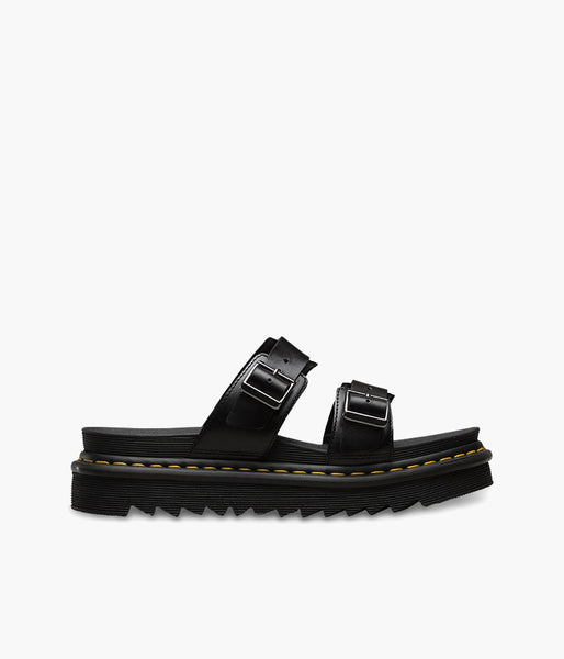 Dr. Martens Myles Sandals – Rugged Brando Leather, Lightweight