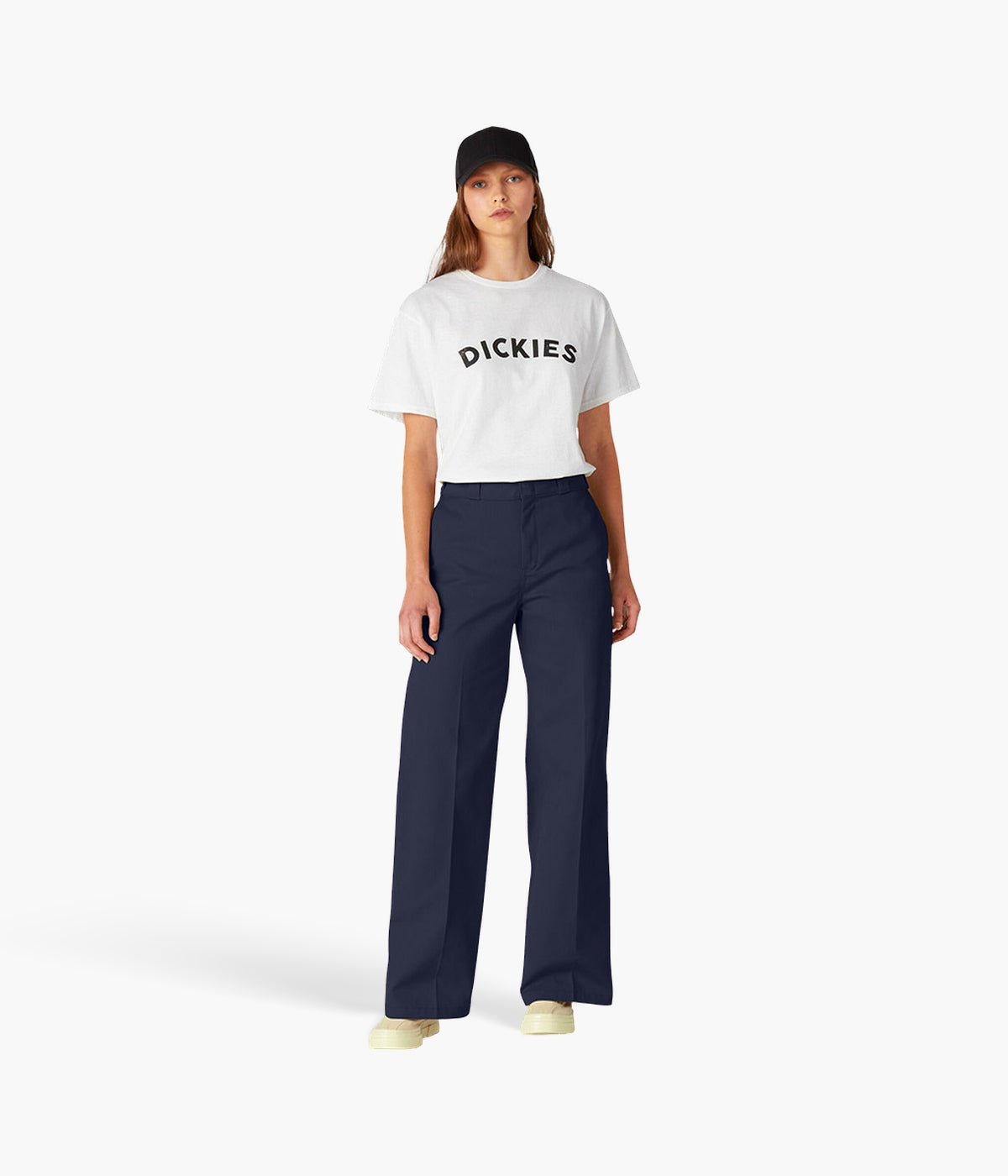 Dickies Women's Wide Leg Work Pants | Polycotton Twill & High-Rise