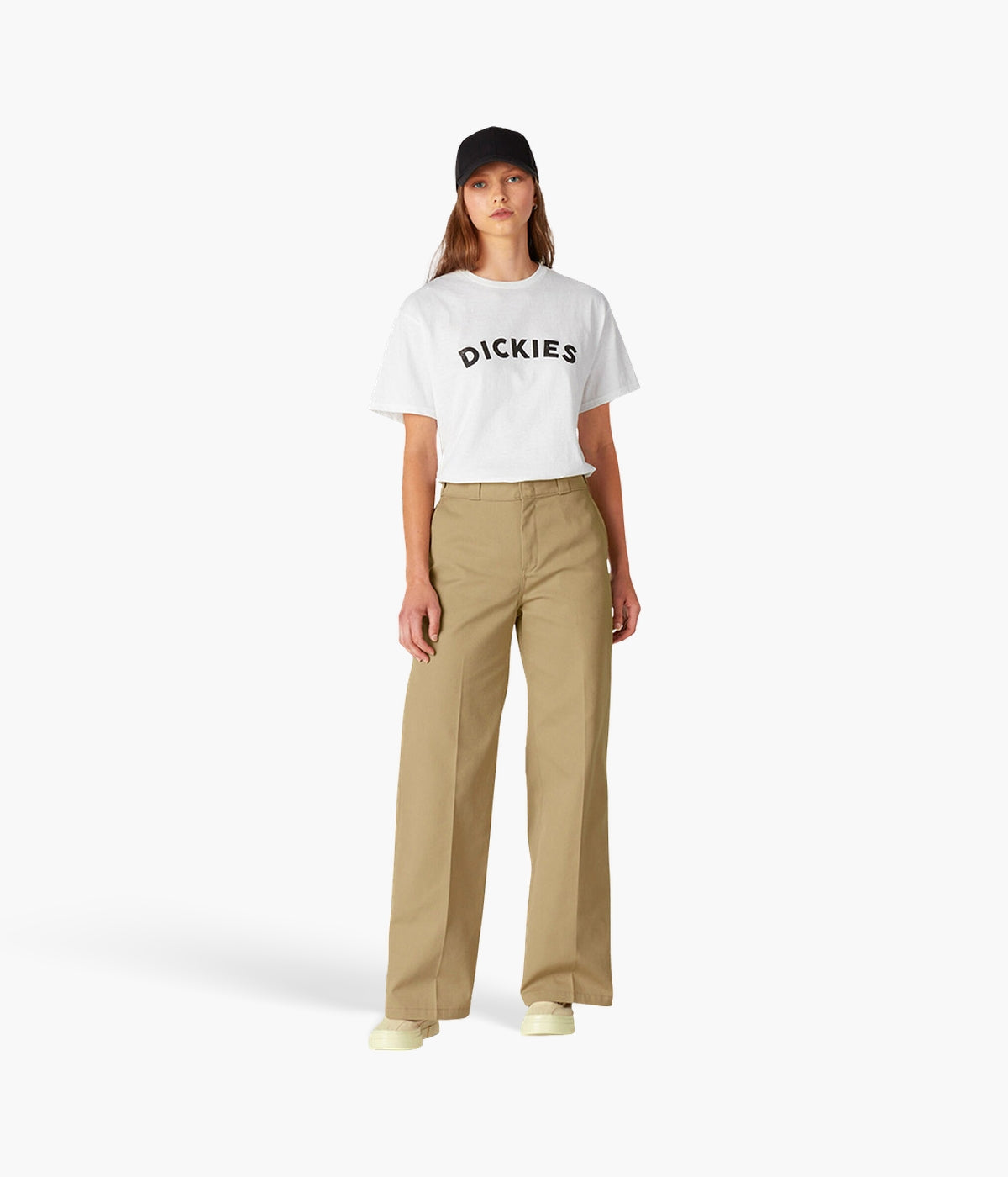 Dickies Women's Wide Leg Work Pants | Polycotton Twill & High-Rise