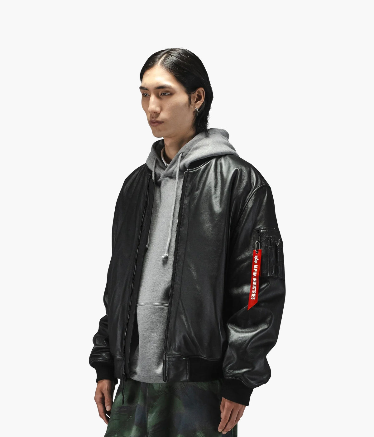 Alpha Industries Leather MA-1 Flight Jacket | Premium Napa Leather