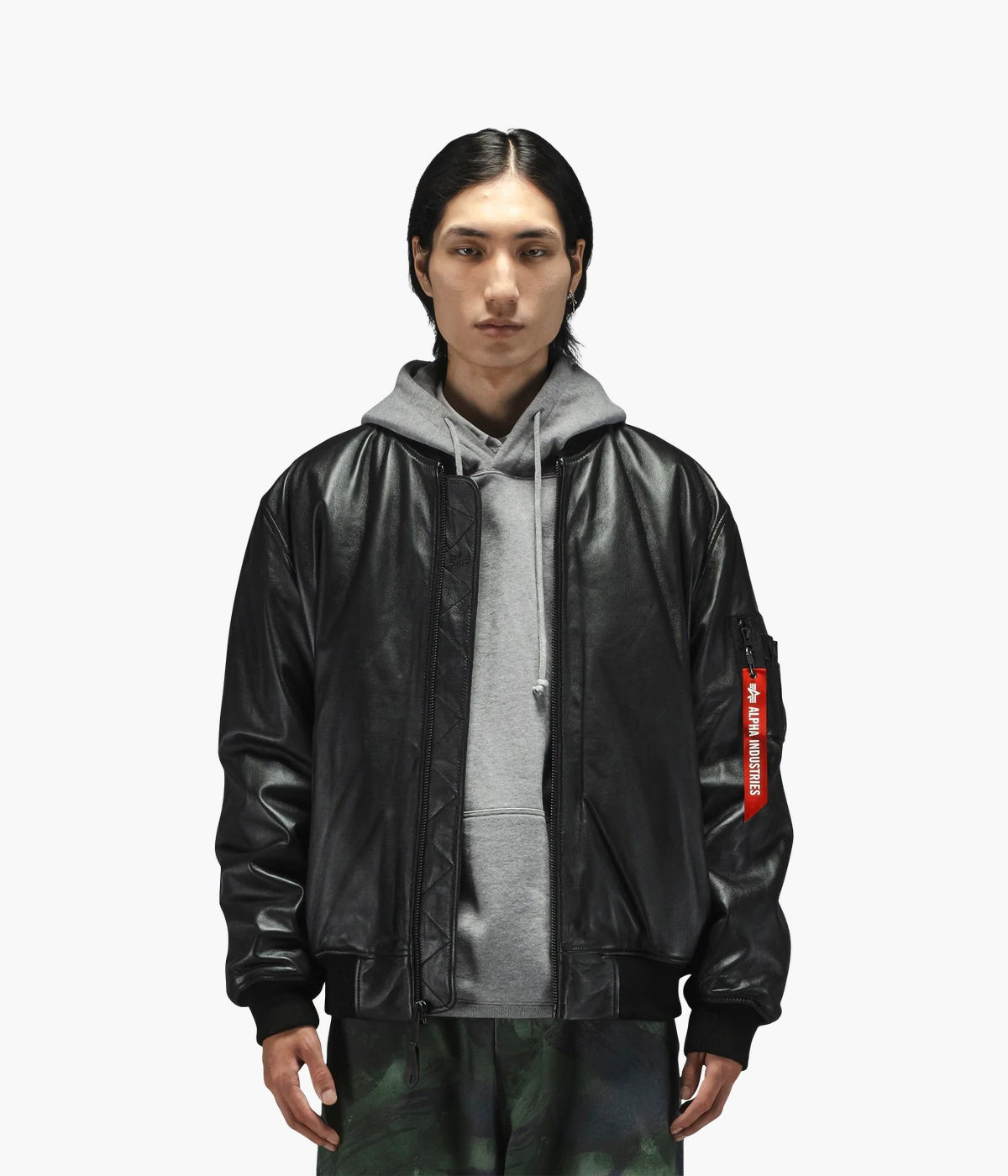 Alpha Industries Leather MA-1 Flight Jacket | Premium Napa Leather