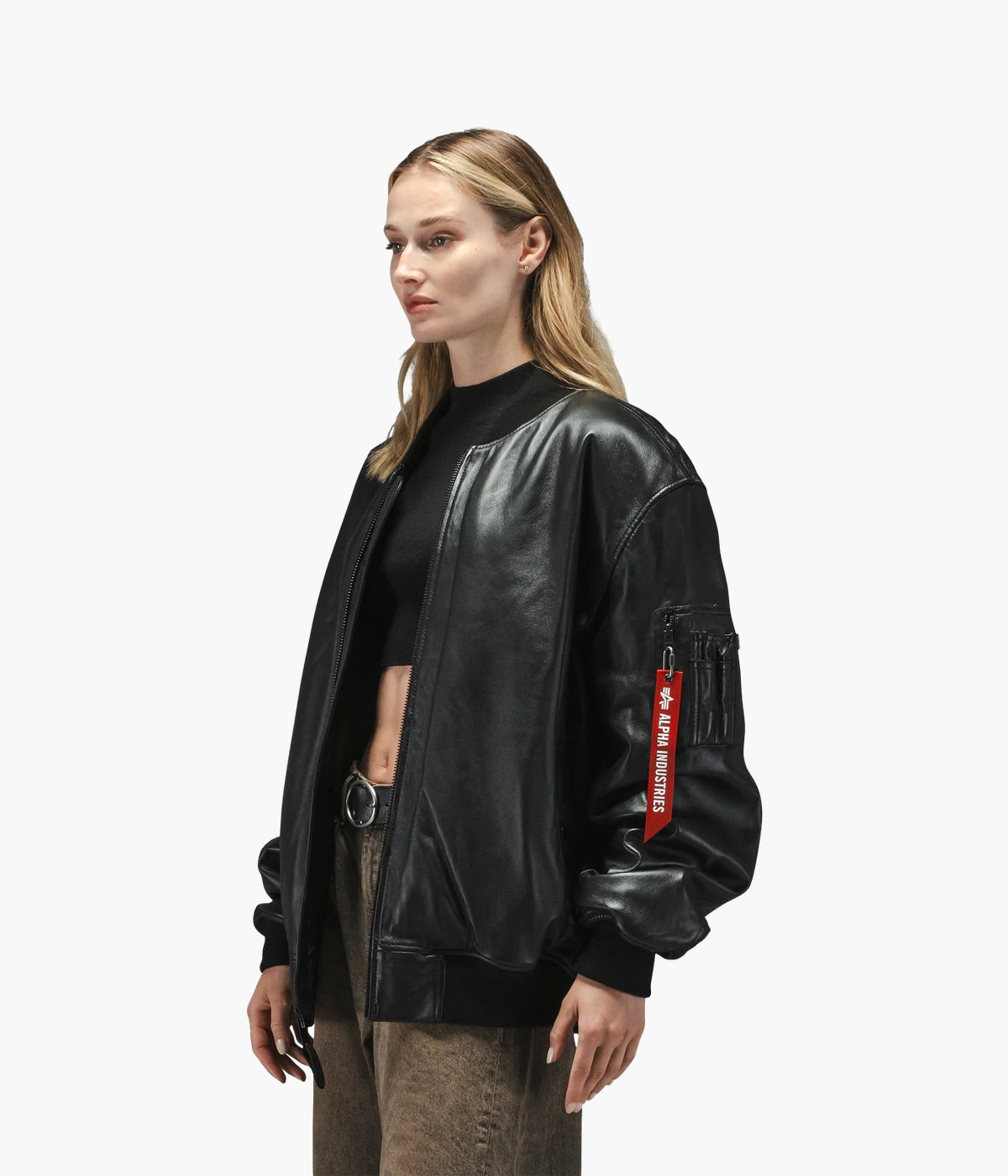 Alpha Industries Leather MA-1 Flight Jacket | Premium Napa Leather