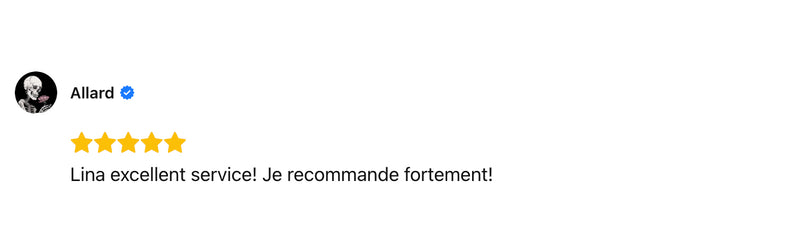 Lina excellent service! Je recommande fortement!