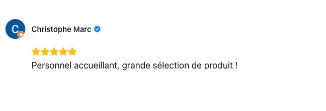Personnel accueillant, grande sélection de produit !