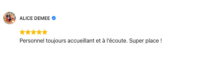 Personnel toujours accueillant et à l'écoute. Super place !