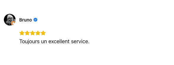 Toujours un excellent service