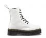 Dr. Martens Jadon Smooth Leather Platform Boots in White Polished Smooth