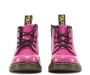 Dr. Martens Infant 1460 Patent Leather Lace Up Boots in Hot Pink Patent Lamper