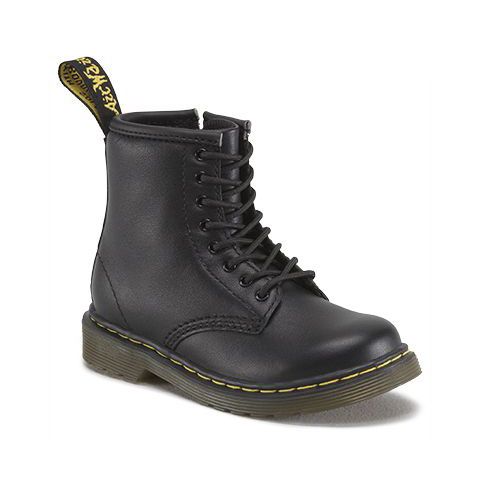 Dr. Martens Toddler 1460 Softy T Leather Lace Up Boots in Black  Softy T