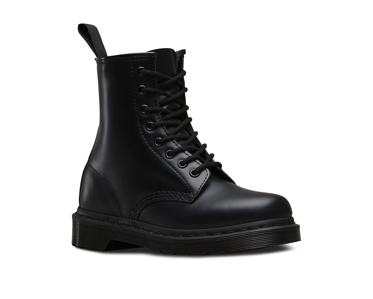 East Timor Generosity Knead Dr. Martens 1460 Mono Smooth Leather Lace Up Boots in Black Smooth | NEON