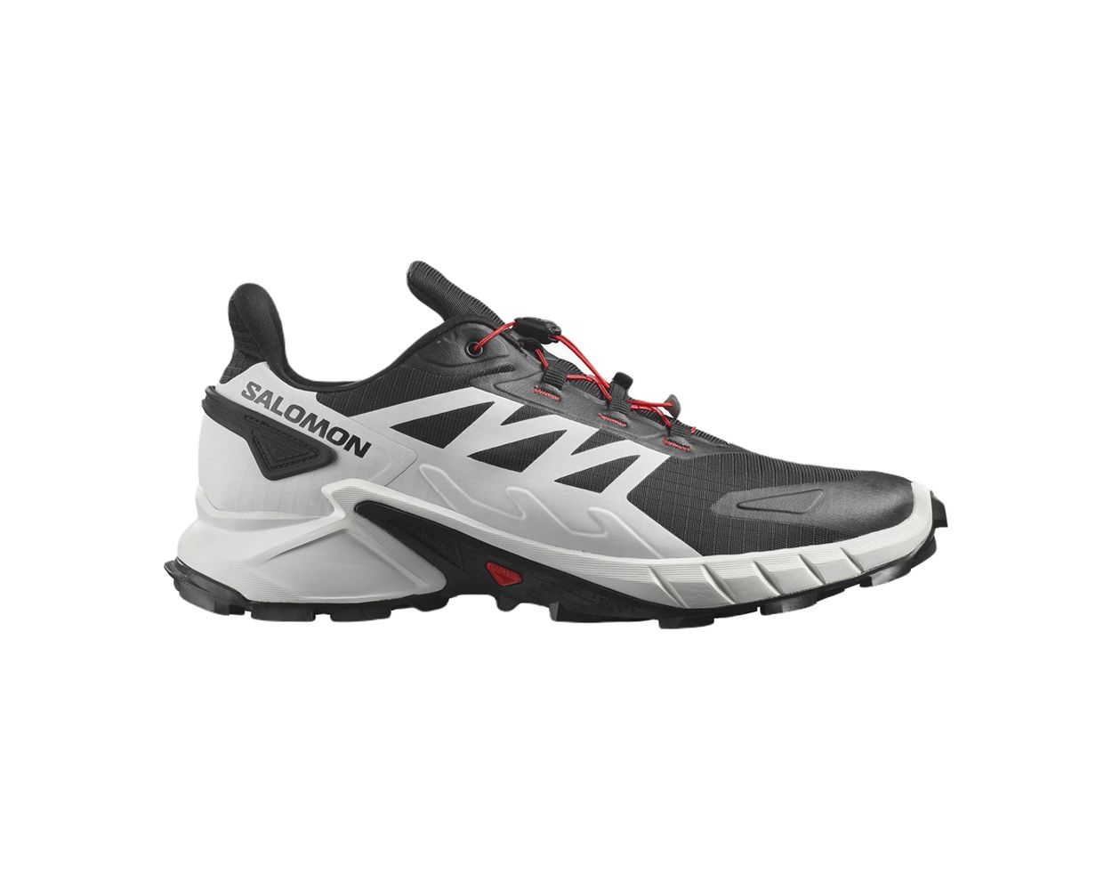 Salomon Supercross 4 Men's Trail Running Shoes in Black/White/Fiery Red |  NEON Canada