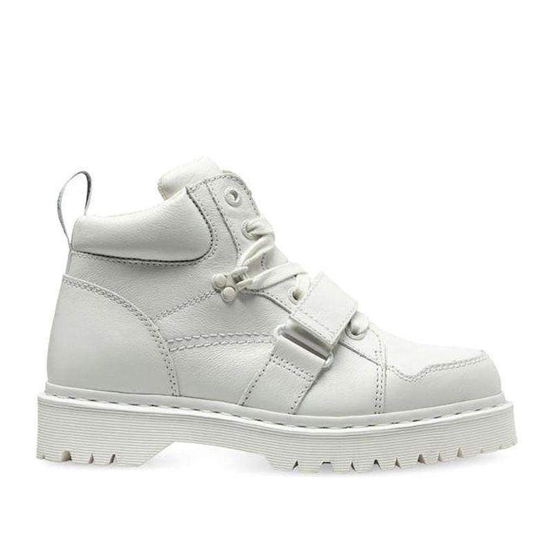 Dr. Martens Zuma II Women's Leather Chunky Boots in Optical White