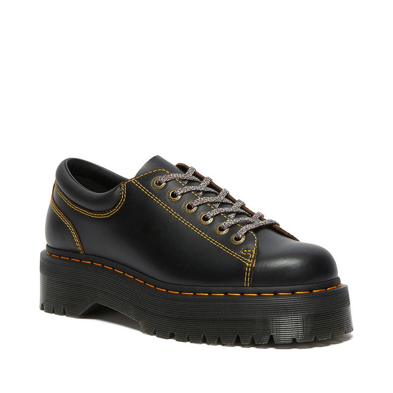 Dr. Martens Collier Bex Lace To Toe Leather Platform Shoes in Black