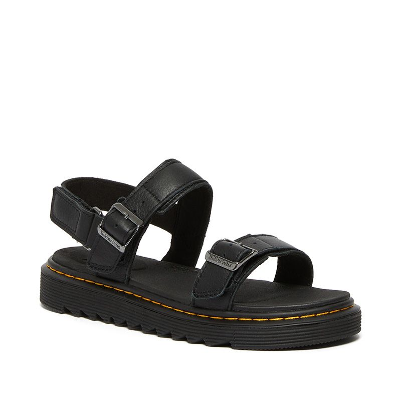 Dr. Martens Youth Kyle Leather Sandals in Black