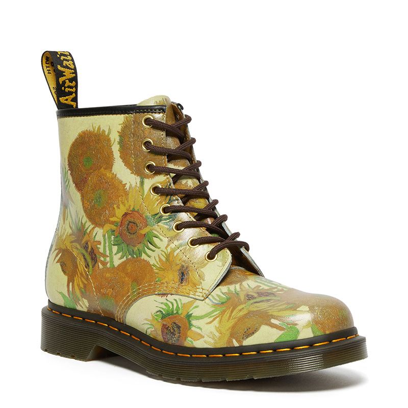 1460 The National Gallery Leather Boots in Sunflowers