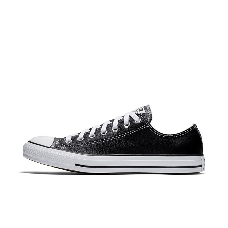 Converse Chuck Taylor All Star Leather Low Top in Black | Neon